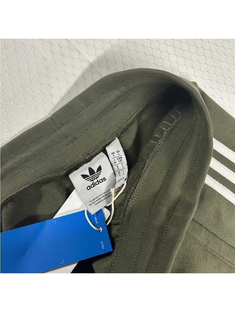 Adidas Men's S Jogger Pants 3 Stripe Fleece Red Green - Picture 9 of 13